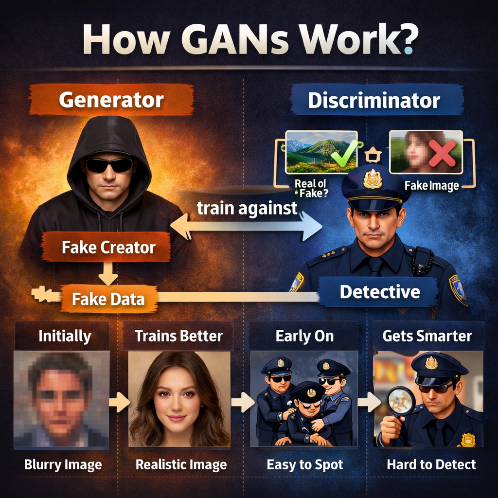 Generative Adversarial Networks (GAN) คืออะไร? เทคโนโลยี AI ที่สร้างภาพเหมือนจริงได้อย่างน่าทึ่ง chatgpt image 12 เม.ย. 2569 15 25 00