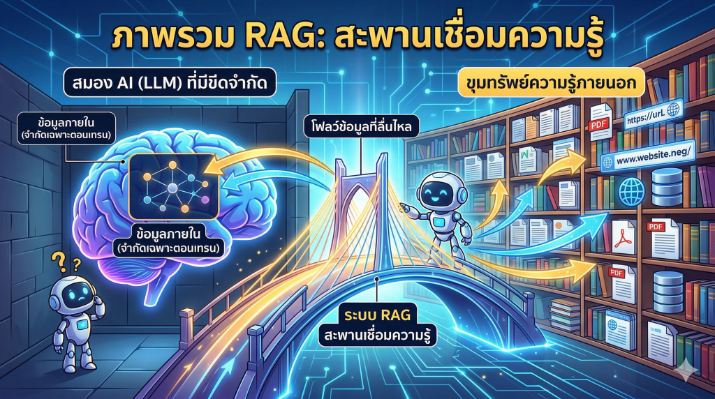 สถาปัตยกรรม เทคโนโลยี และแนวโน้มของ Retrieval-Augmented Generation (RAG) ในระดับองค์กร gemini generated image 3qkgc13qkgc13qkg
