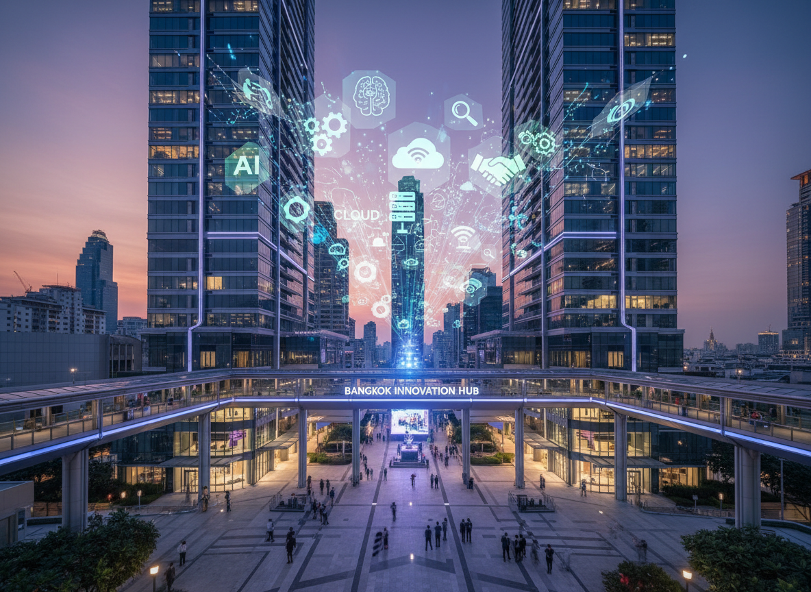ศูนย์กลางธุรกิจดิจิทัลและสัญลักษณ์ AI Hub สำหรับ SME
