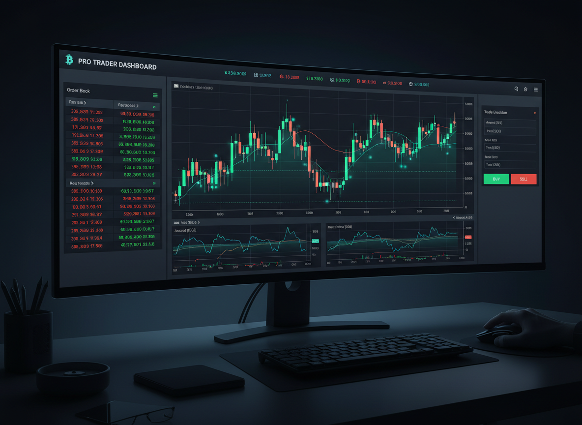 หน้าจอเทรดคริปโตแสดงกราฟราคา Bitcoin ที่ระดับแปดหมื่นดอลลาร์