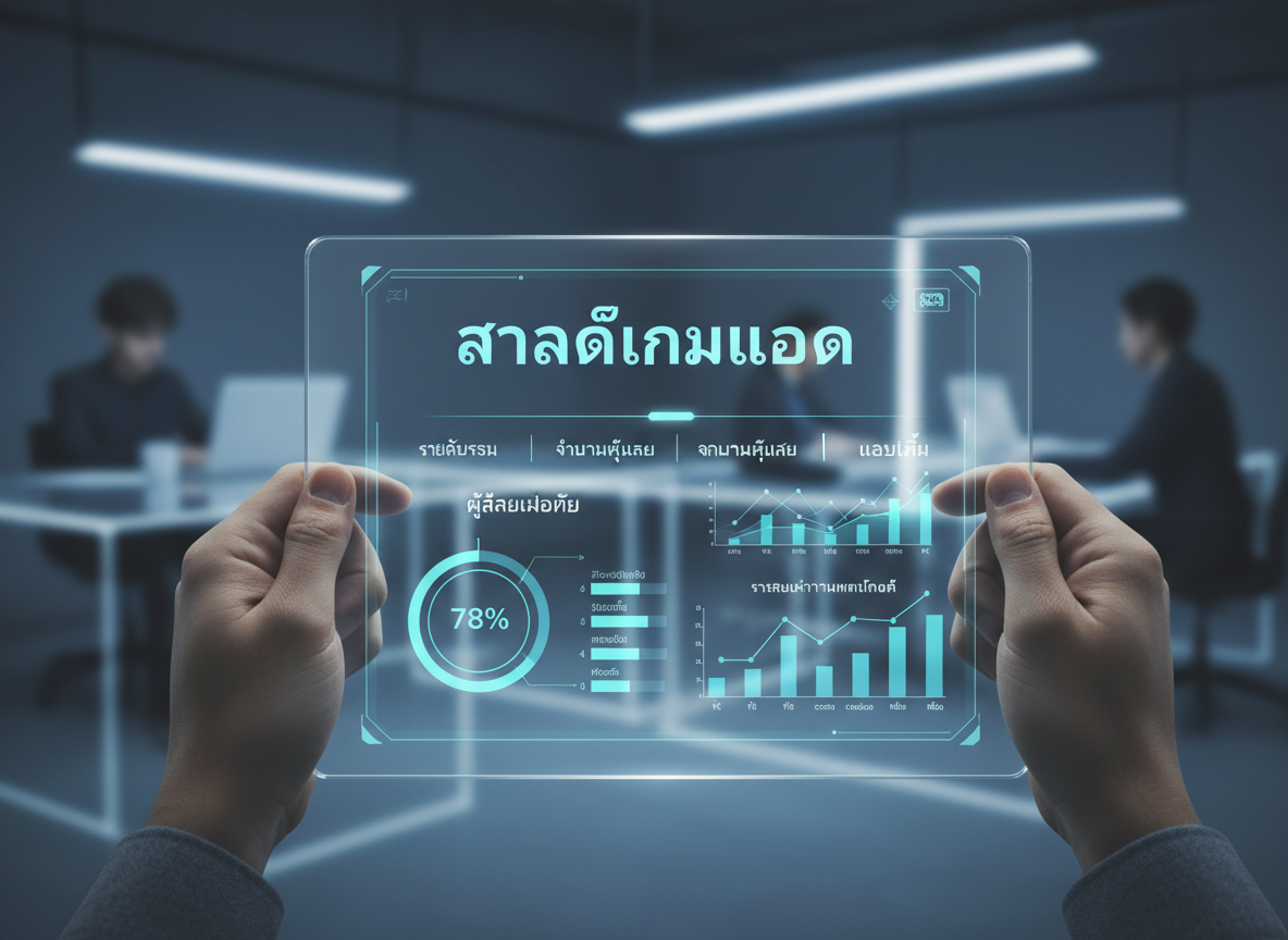 หน้าจอแสดงสถิติตลาดเกมและข้อมูลเชิงลึก