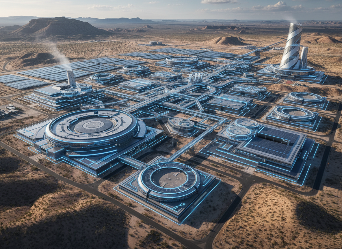 ภาพจำลองโรงงานผลิตชิปขนาดมหึมาของ SpaceX ในรัฐเท็กซัส