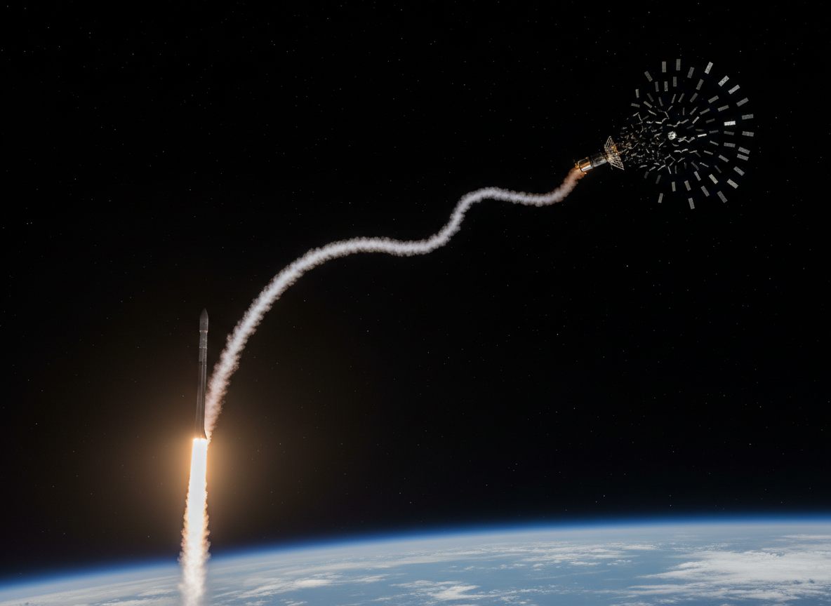การปล่อยจรวด Falcon 9 พร้อมดาวเทียม Starlink เข้าสู่วงโคจร