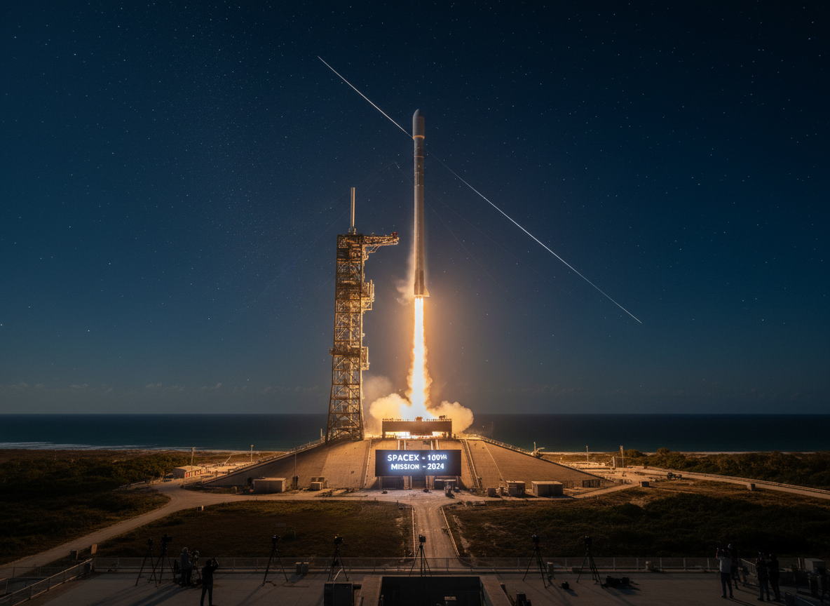 การปล่อยจรวด Falcon 9 ครั้งที่ 100 ของปี 2026 จากแหลมคานาเวอรัล
