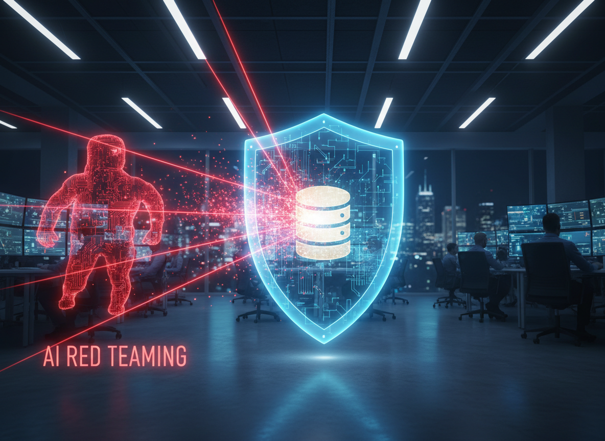 ภาพบรรยากาศศูนย์ปฏิบัติการความมั่นคงปลอดภัยไซเบอร์จำลองการทดสอบ AI Red Teaming