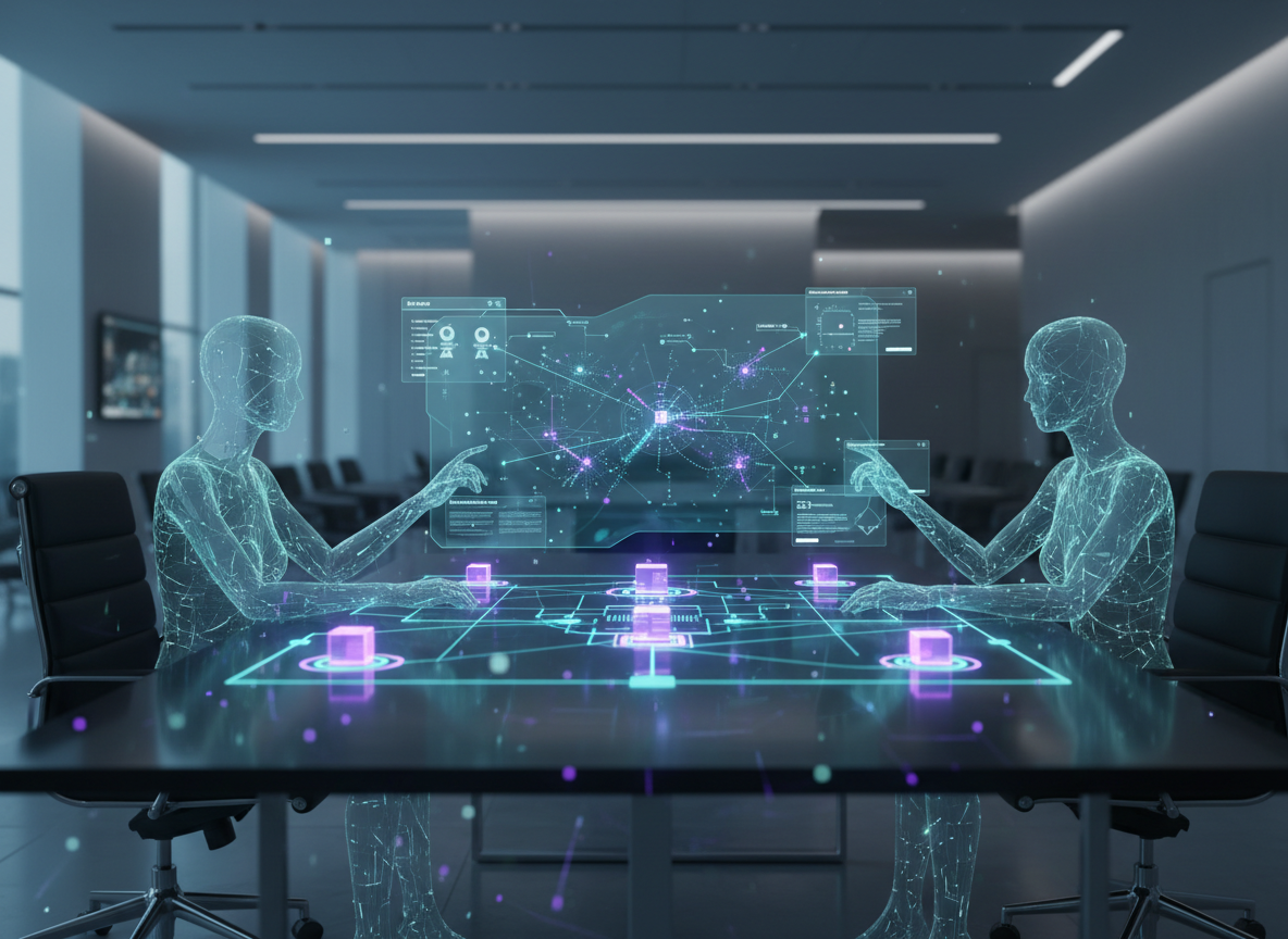 ภาพประกอบแนวคิดการทำงานของ AI Agents ในระบบ CRM และงานบริการลูกค้า