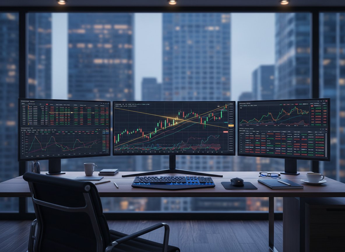 กราฟเทคนิคแสดงสัญญาณ Golden Cross ของ Bitcoin บนหน้าจอเทรด