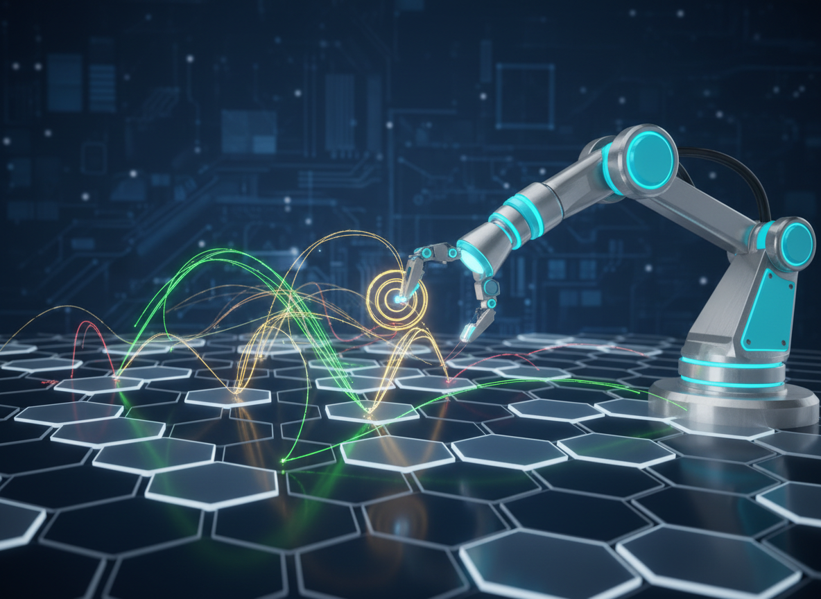 ภาพประกอบแนวคิดการประยุกต์ใช้ Reinforcement Learning ในระบบควบคุมอัตโนมัติ